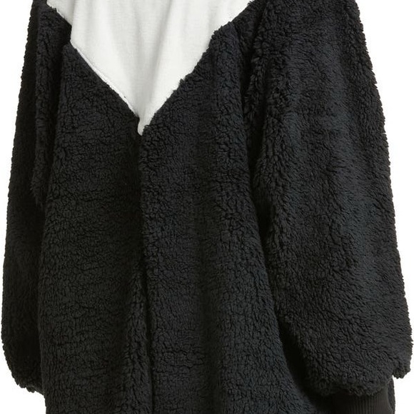 FP Movement by Free People Black and Cream Teddy Jacket - Picture 3 of 4